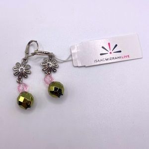 Isaac Mizrahi | Beaded Flower Drop Earrings